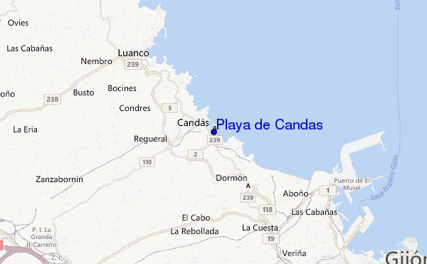 carte de localisation de Playa de Candas