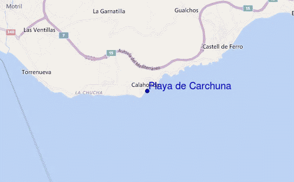 carte de localisation de Playa de Carchuna