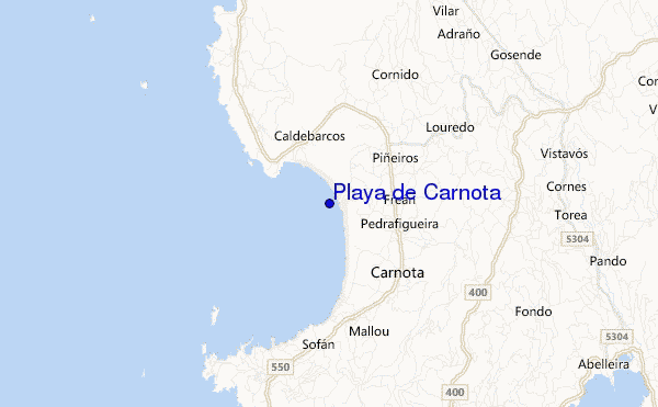 carte de localisation de Playa de Carnota