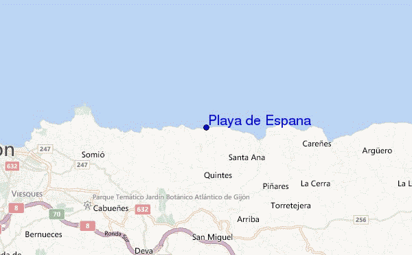 carte de localisation de Playa de Espana