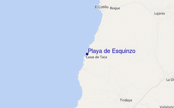 carte de localisation de Playa de Esquinzo