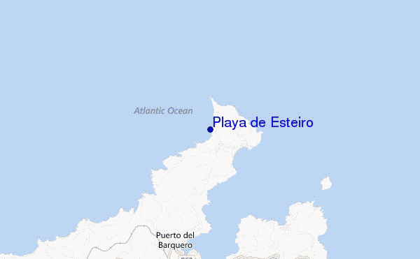 carte de localisation de Playa de Esteiro