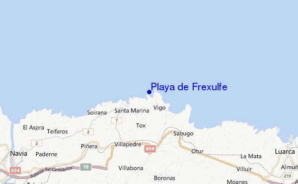 carte de localisation de Playa de Frexulfe