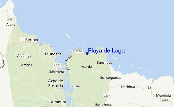 carte de localisation de Playa de Laga