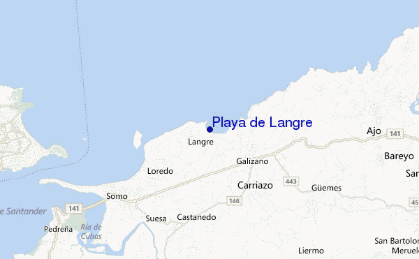 carte de localisation de Playa de Langre