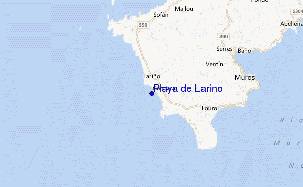 carte de localisation de Playa de Larino