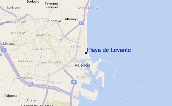 carte de localisation de Playa de Levante