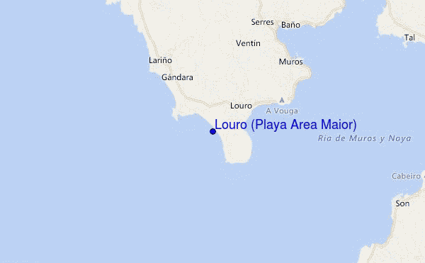 carte de localisation de Louro (Playa Area Maior)