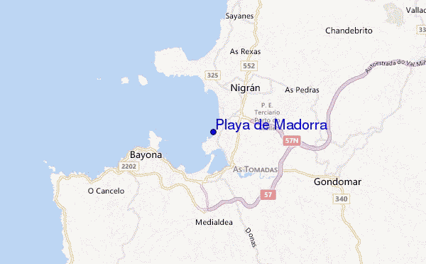 carte de localisation de Playa de Madorra