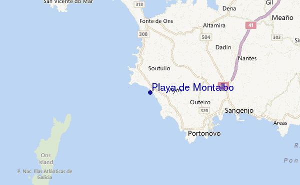 carte de localisation de Playa de Montalbo