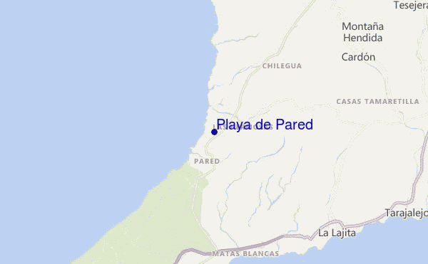 carte de localisation de Playa de Pared