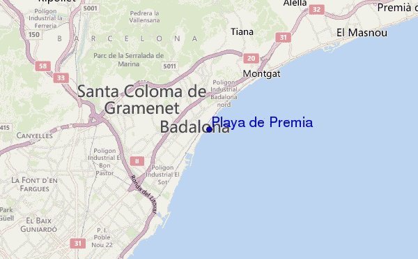carte de localisation de Playa de Premia