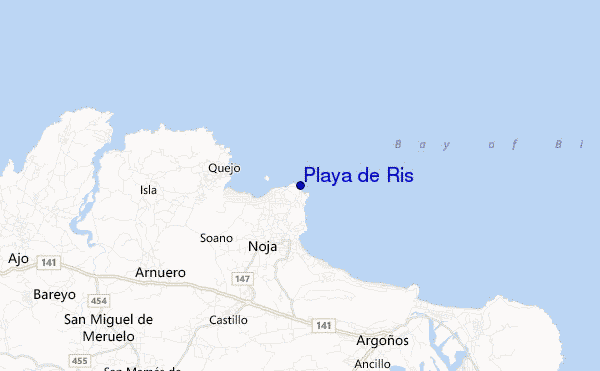 carte de localisation de Playa de Ris