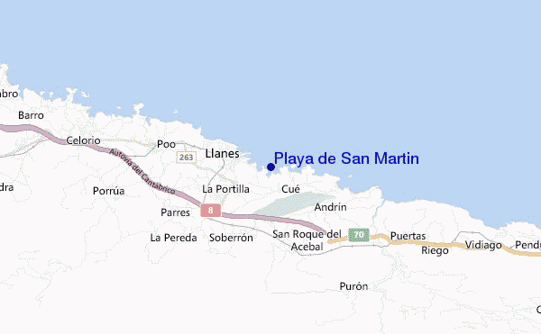 carte de localisation de Playa de San Martin