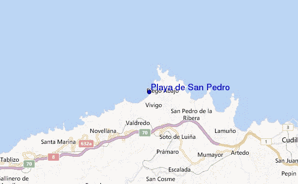 carte de localisation de Playa de San Pedro