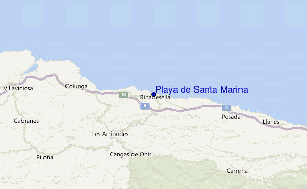 Playa de Santa Marina Location Map