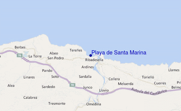 carte de localisation de Playa de Santa Marina