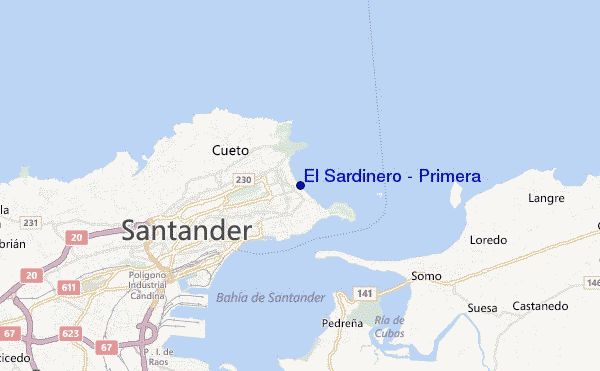 carte de localisation de El Sardinero - Primera