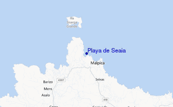 carte de localisation de Playa de Seaia