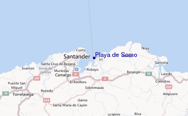Playa de Somo Location Map