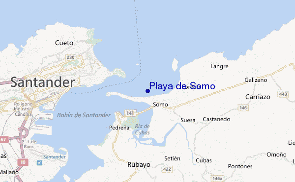 carte de localisation de Playa de Somo