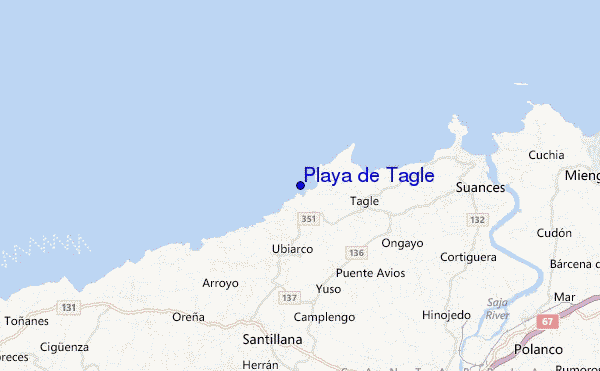 carte de localisation de Playa de Tagle