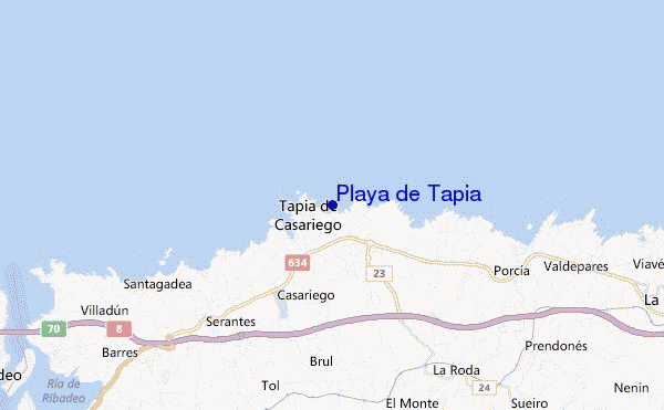 carte de localisation de Playa de Tapia