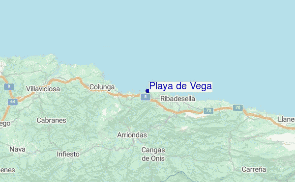 Playa de Vega Location Map