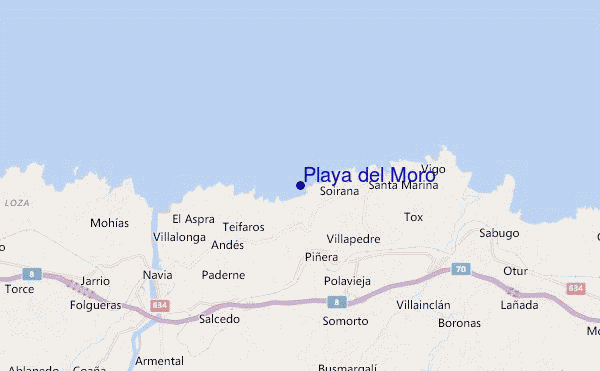 carte de localisation de Playa del Moro