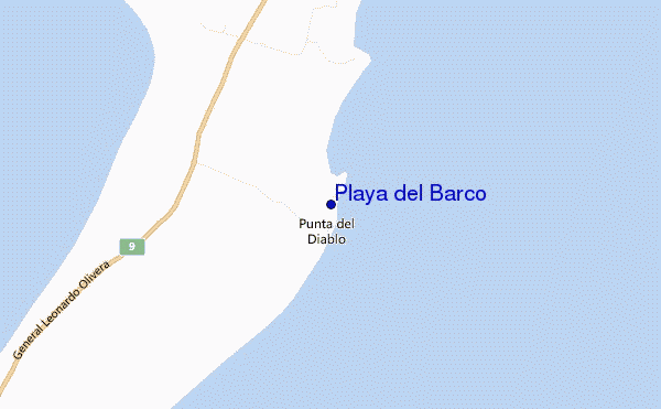 carte de localisation de Playa del Barco
