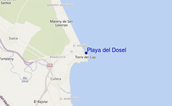 carte de localisation de Playa del Dosel