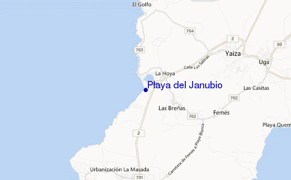 carte de localisation de Playa del Janubio