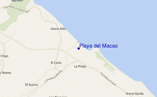 carte de localisation de Playa del Macao