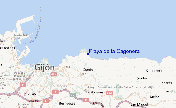 carte de localisation de Playa de la Cagonera