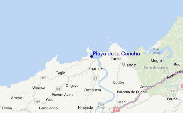 carte de localisation de Playa de la Concha