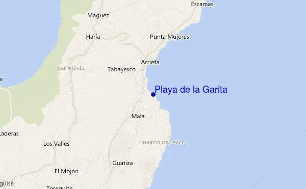carte de localisation de Playa de la Garita