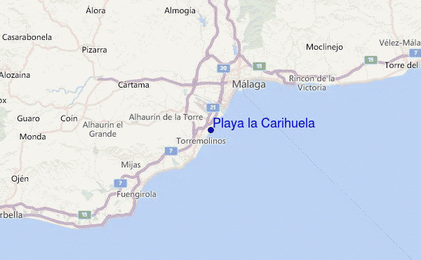 Playa la Carihuela Location Map