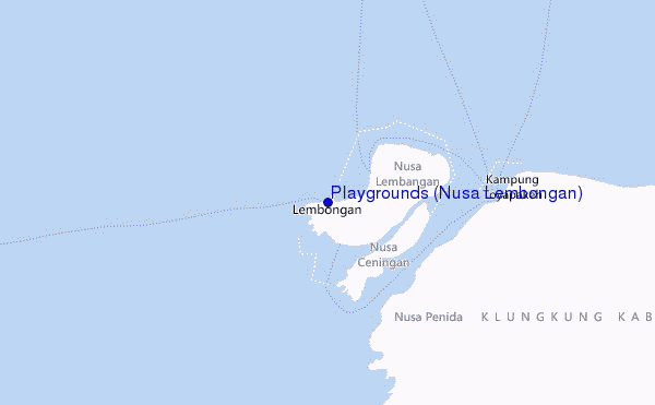 carte de localisation de Playgrounds (Nusa Lembongan)