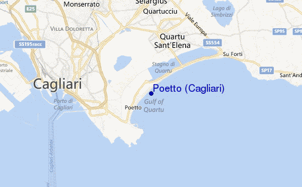 carte de localisation de Poetto (Cagliari)