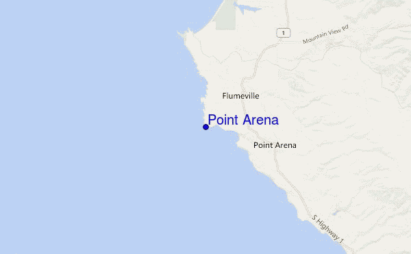 carte de localisation de Point Arena
