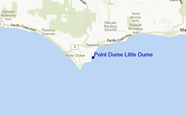 carte de localisation de Point Dume Little Dume