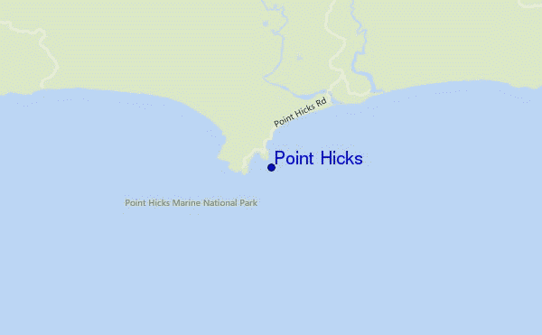 carte de localisation de Point Hicks
