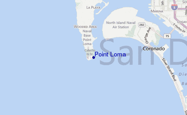 carte de localisation de Point Loma