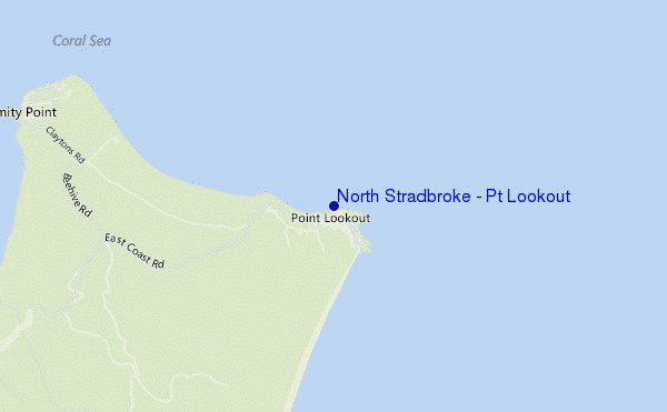 carte de localisation de North Stradbroke - Pt Lookout