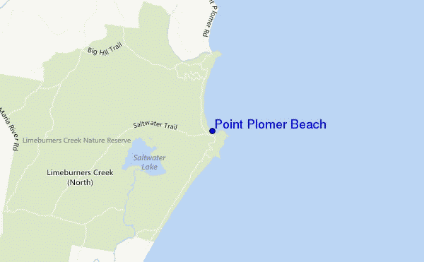 carte de localisation de Point Plomer Beach