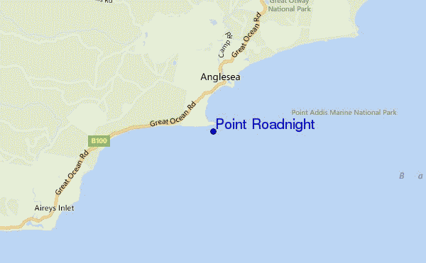 carte de localisation de Point Roadnight