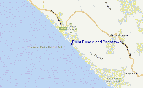 carte de localisation de Point Ronald and Princetown