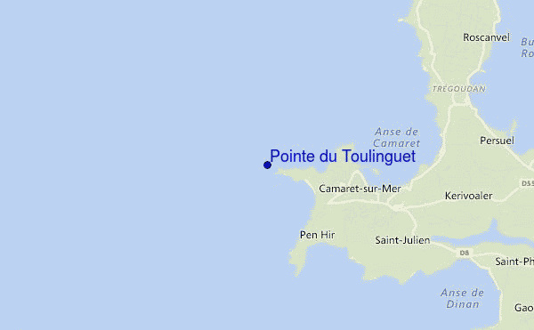 carte de localisation de Pointe du Toulinguet