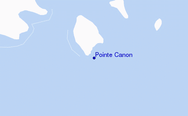 carte de localisation de Pointe Canon