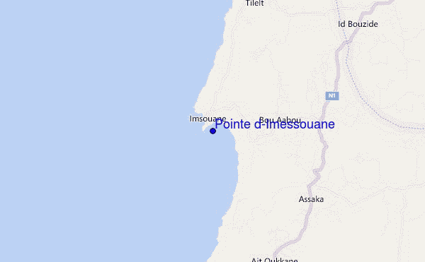carte de localisation de Pointe d'Imessouane